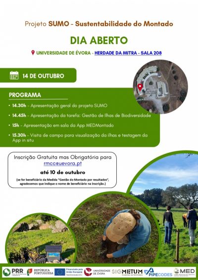 Dia Aberto dedicado à gestão de ilhas de biodiversidade e apresentação da aplicação móvel MEDMontado
